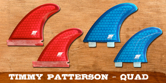 These Timmy Patterson Quad fins are suited for the all around quad shortboard